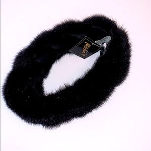 Black Mink Headband NWT
